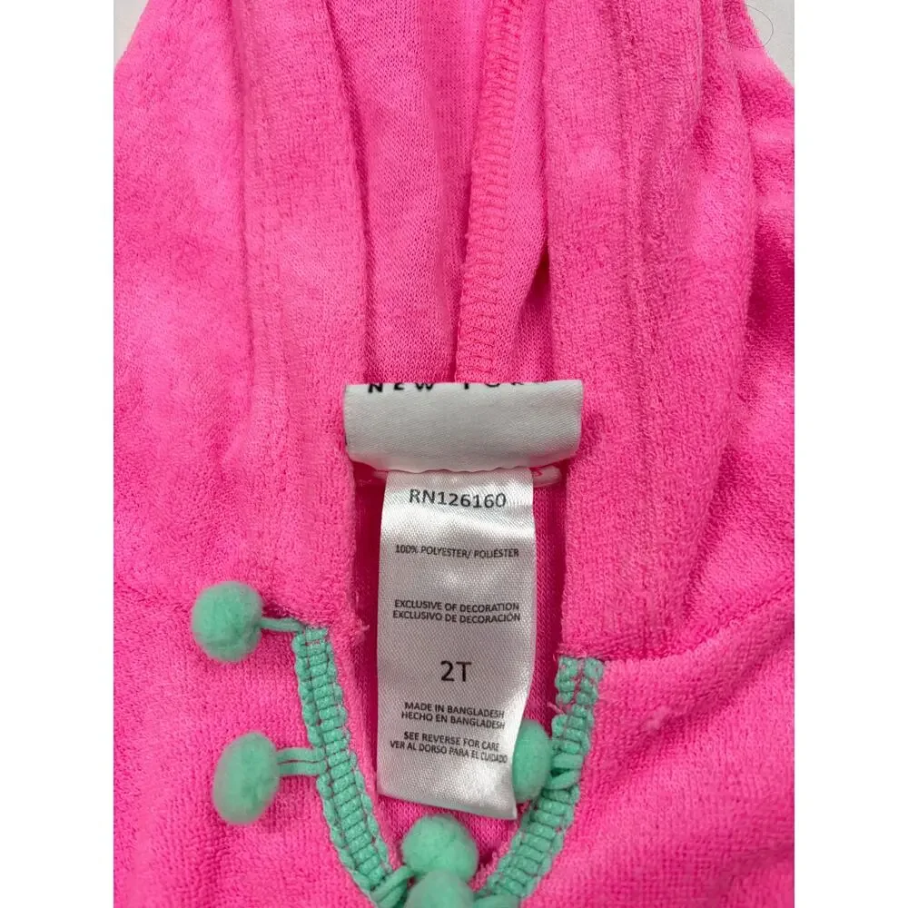 Nicole Miller New York toddler towel dress, cover up. Size 2T. hooded. swimwear